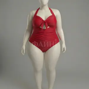 Червоний купальник на манекені plus size