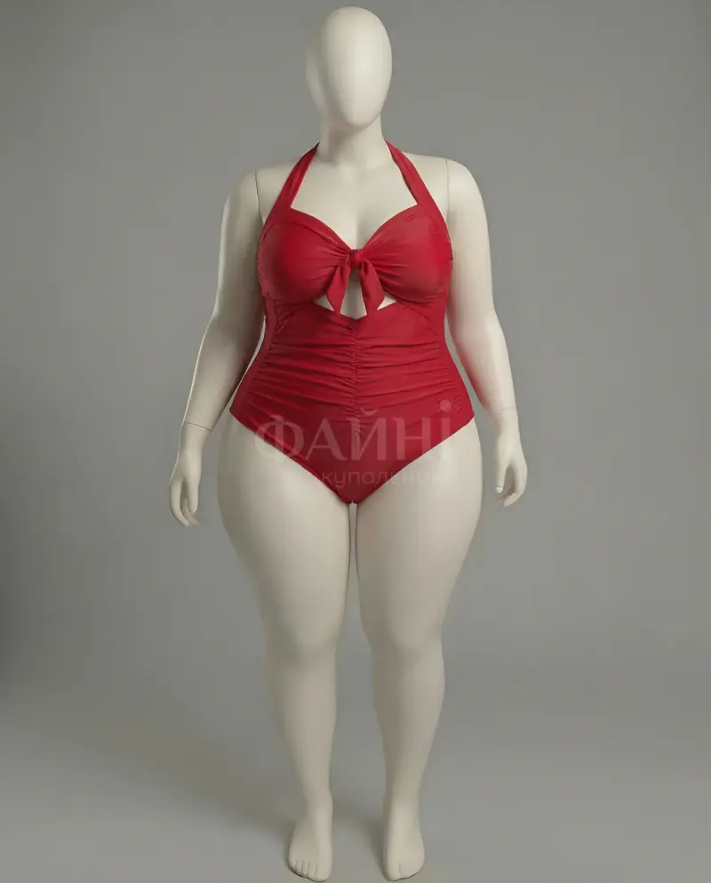 Червоний купальник на манекені plus size