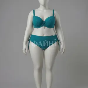 Бірюзовий купальник plus size з чашками